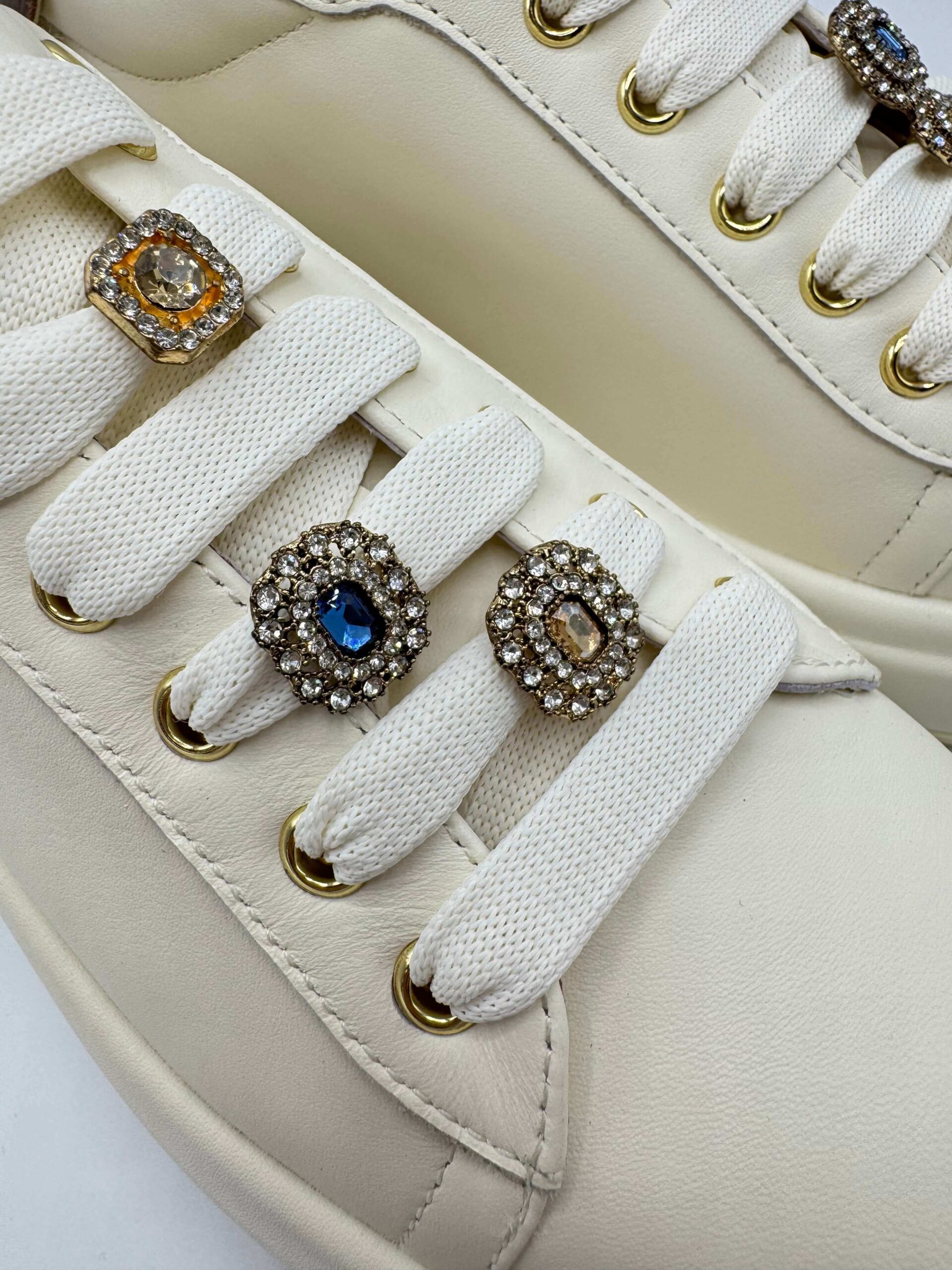 Sneakers Donna Giopiu con Pietre Brillanti – DPT ZAT50 Lacci Strass - Foto 4