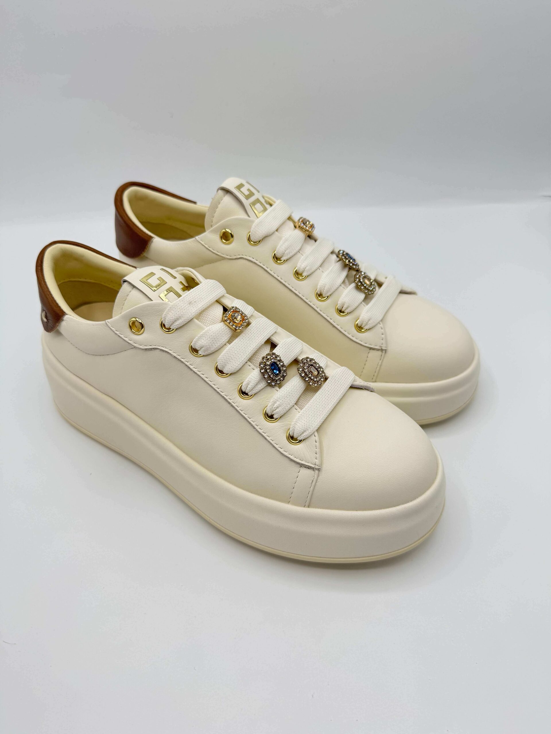 Sneakers Donna Giopiu con Pietre Brillanti – DPT ZAT50 Lacci Strass - Foto 5