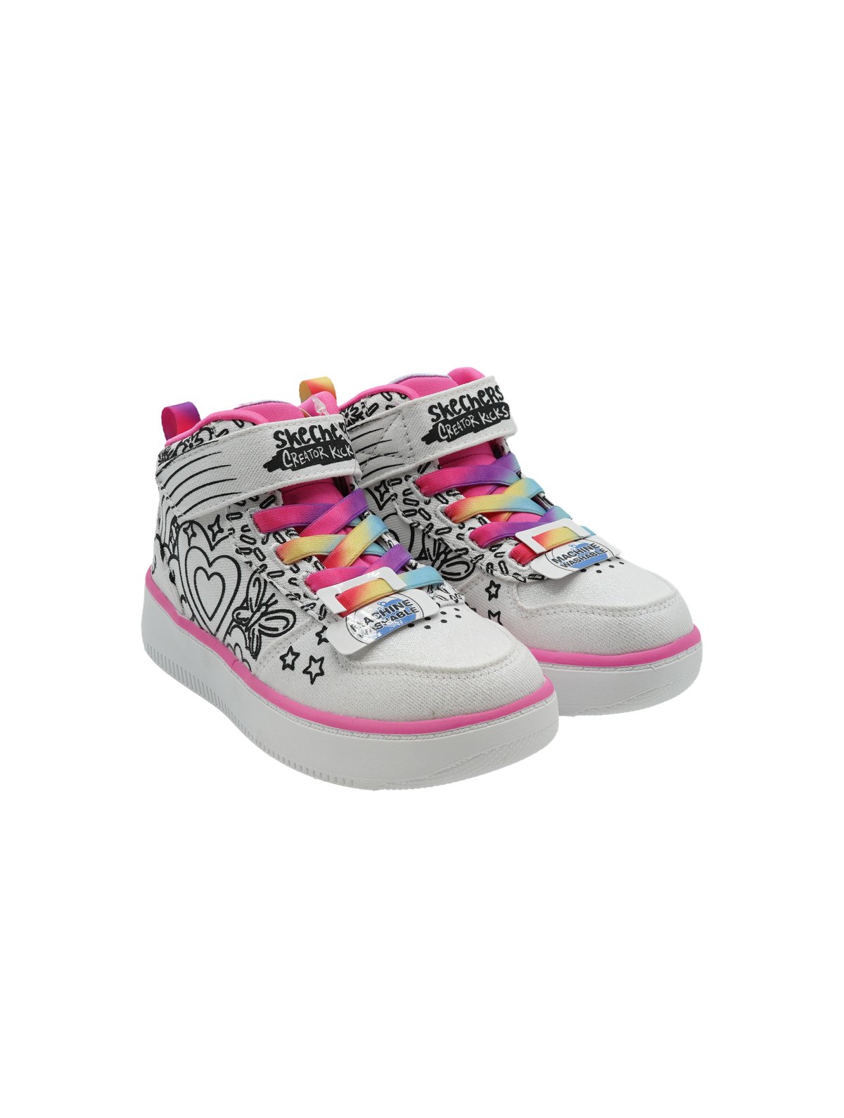 Skechers Color Me KICKS White Multi - Sneakers Bambina Colorate