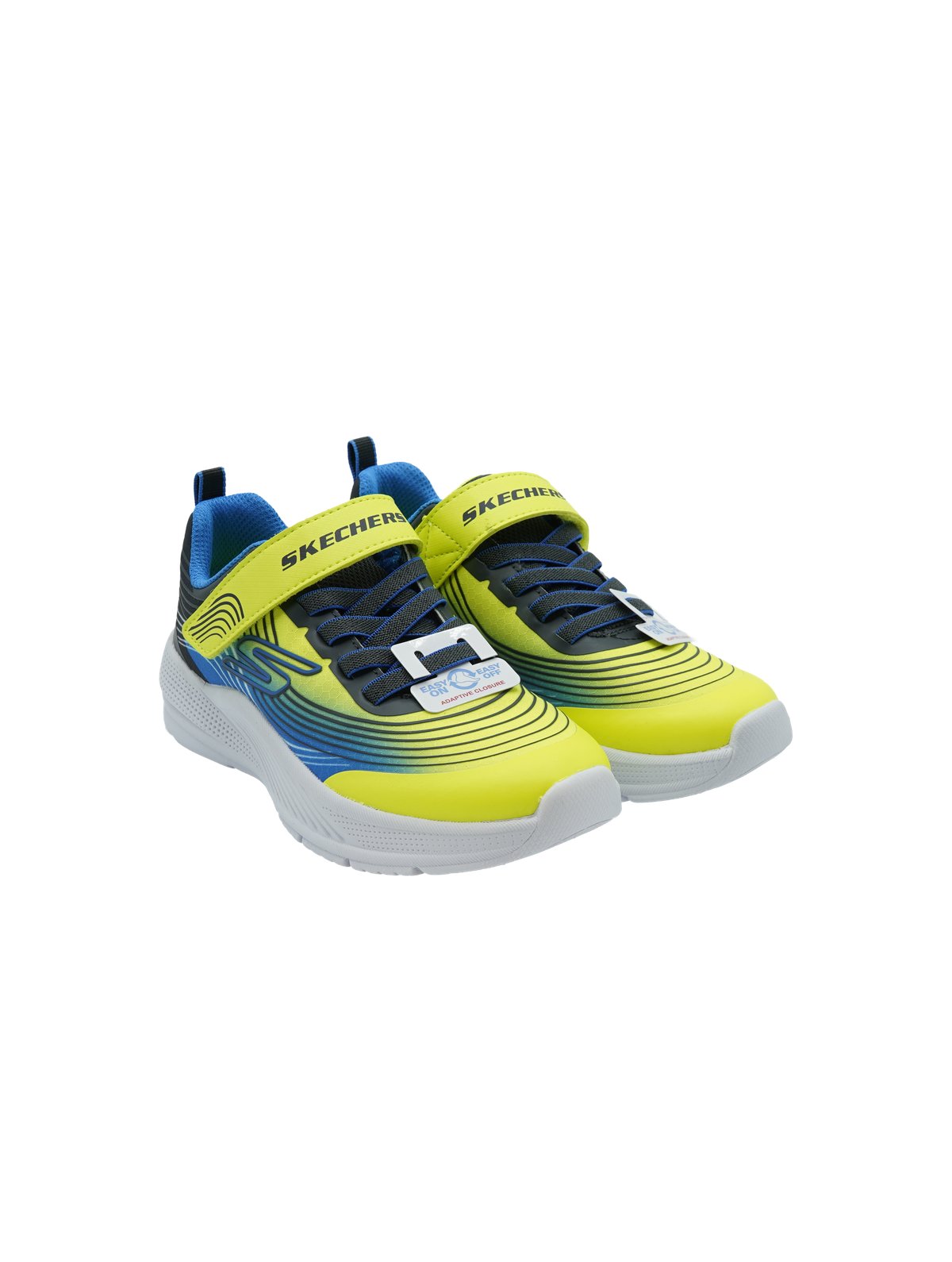 Skechers Micro Spec Advance Yellow Blue - Sneakers Bambino