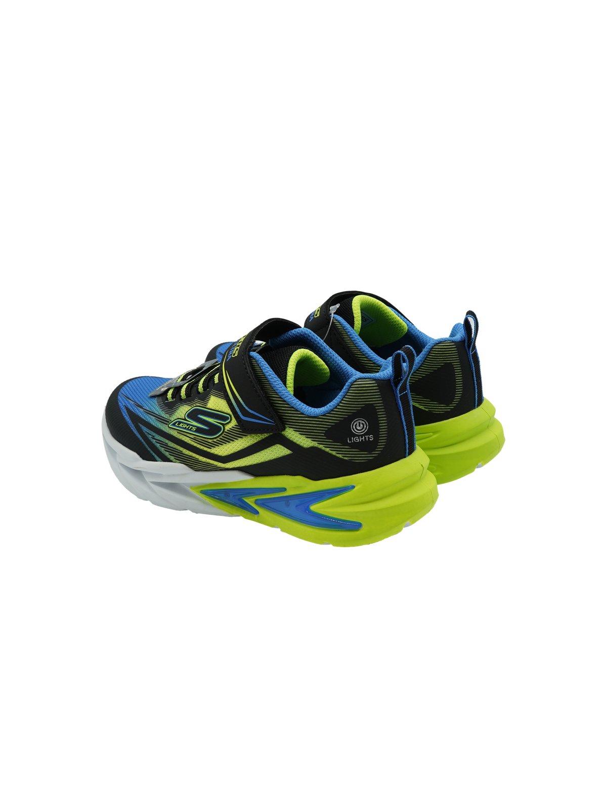 Skechers Glow Ultra Black Blue Lime - Sneakers Luminose Bambino - Foto 4