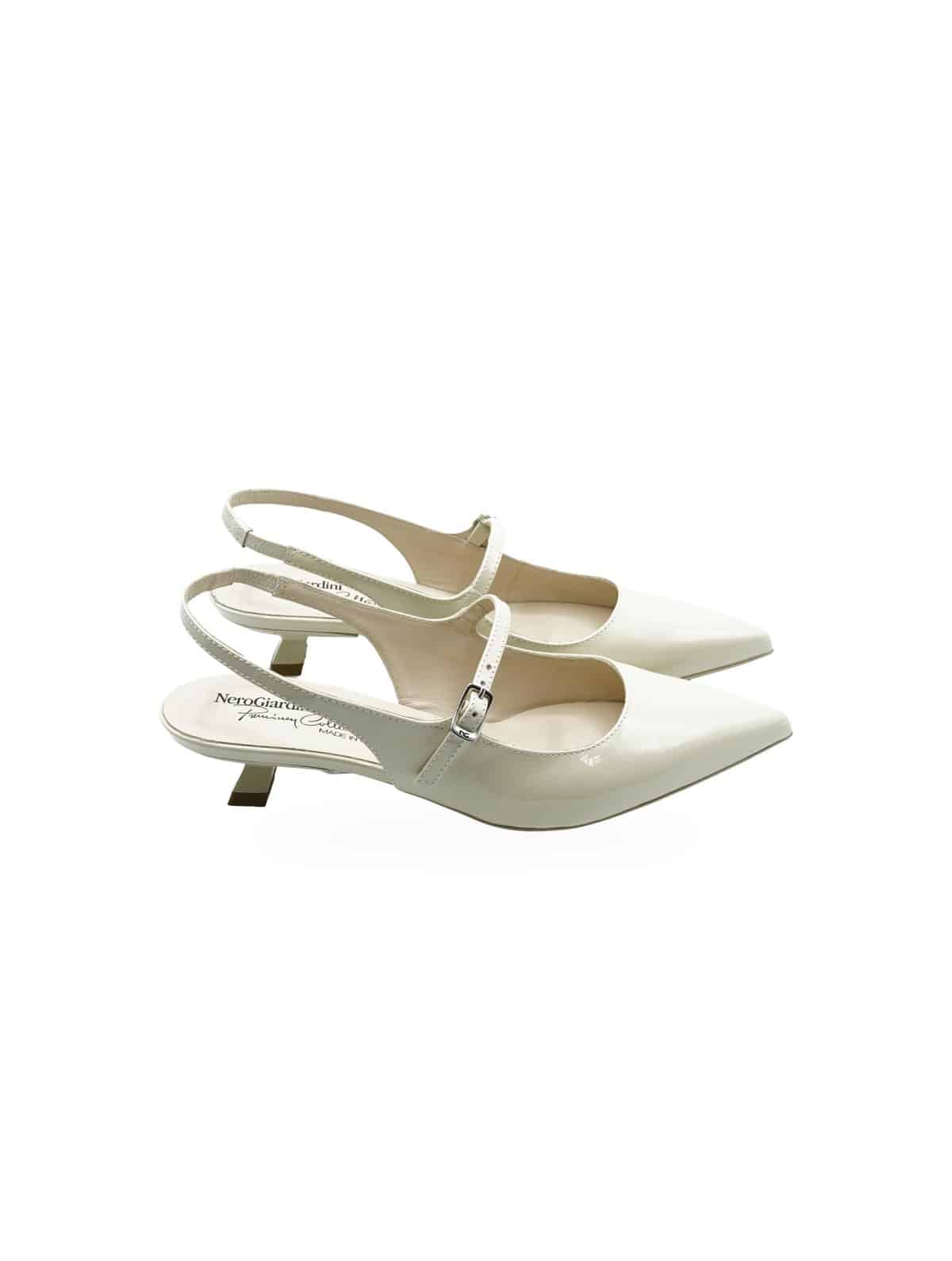 Nero Giardini Vernice Latte - Slingback Eleganti Donna - Foto 2