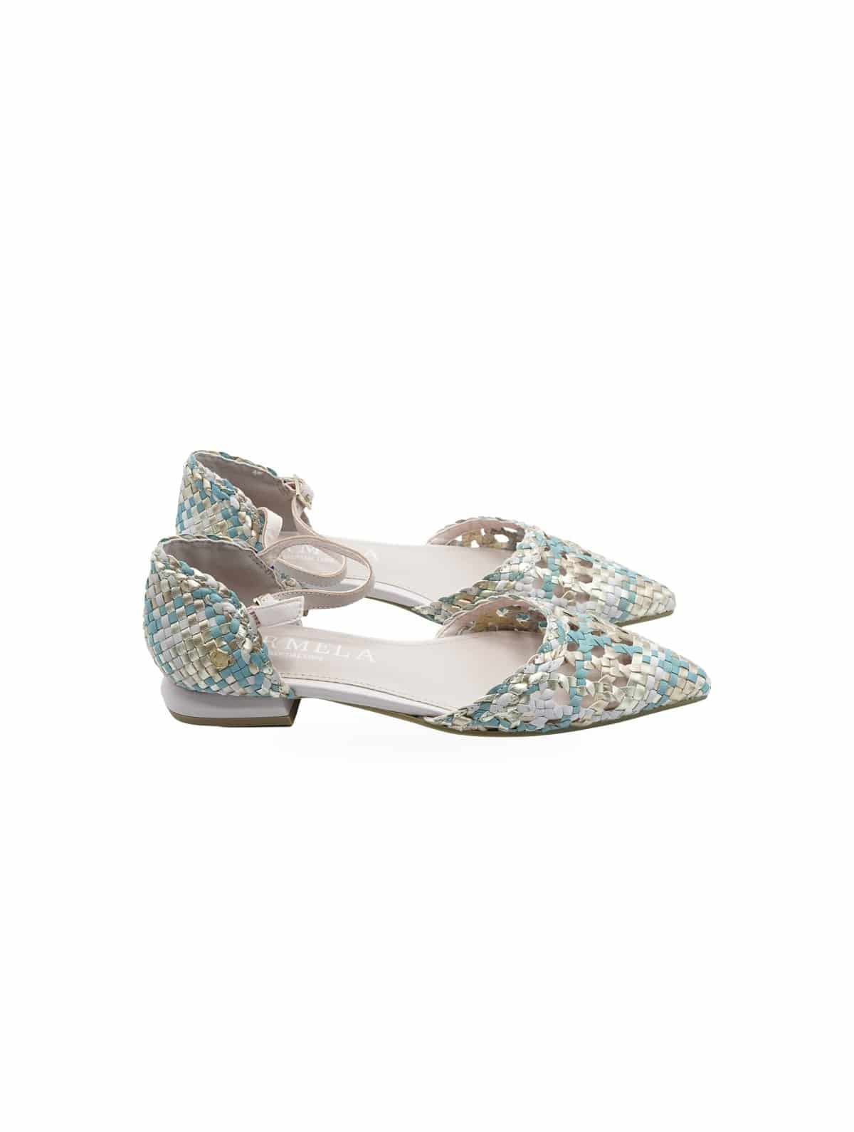 Carmela Shoes ZPIEL NUDE Ballerine Intrecciate Multicolor - Foto 2