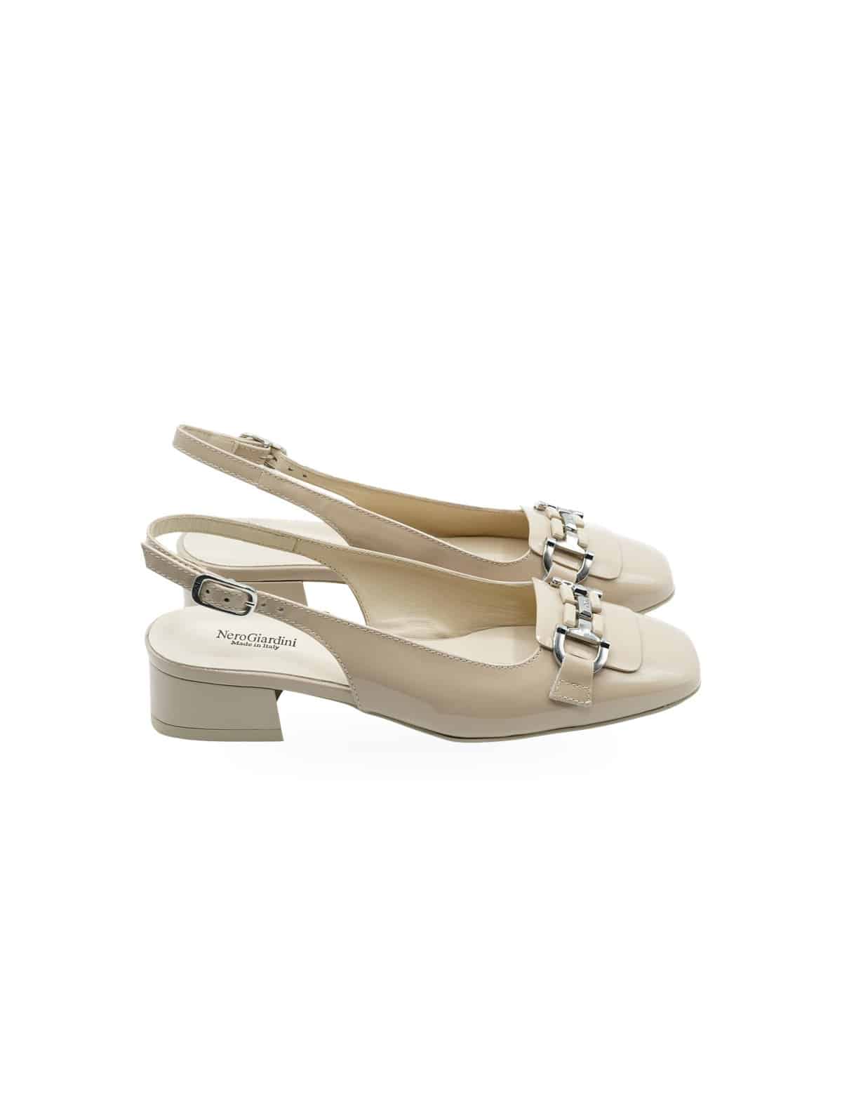Nero Giardini Slingback Cipria Vernice 8051572734253 - Foto 2