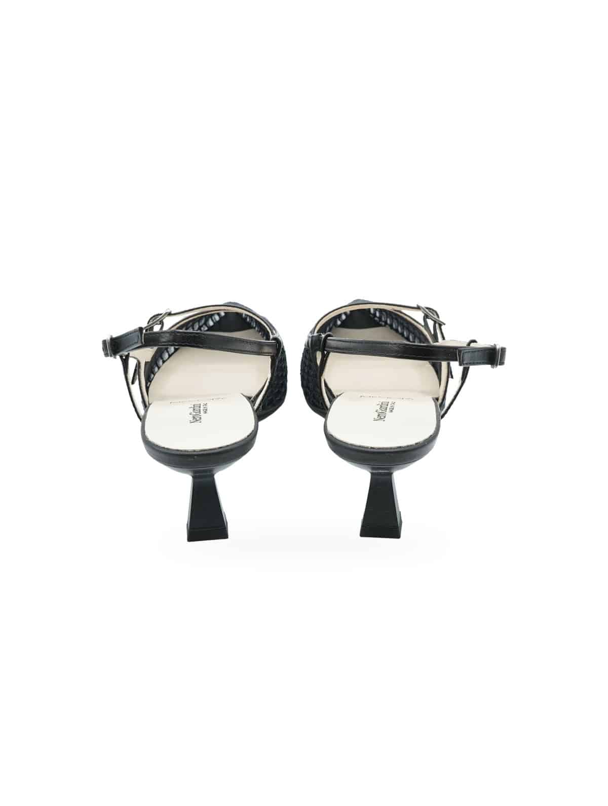Nero Giardini Palladium Slingback Nere Effetto Rete E615473D - Foto 3