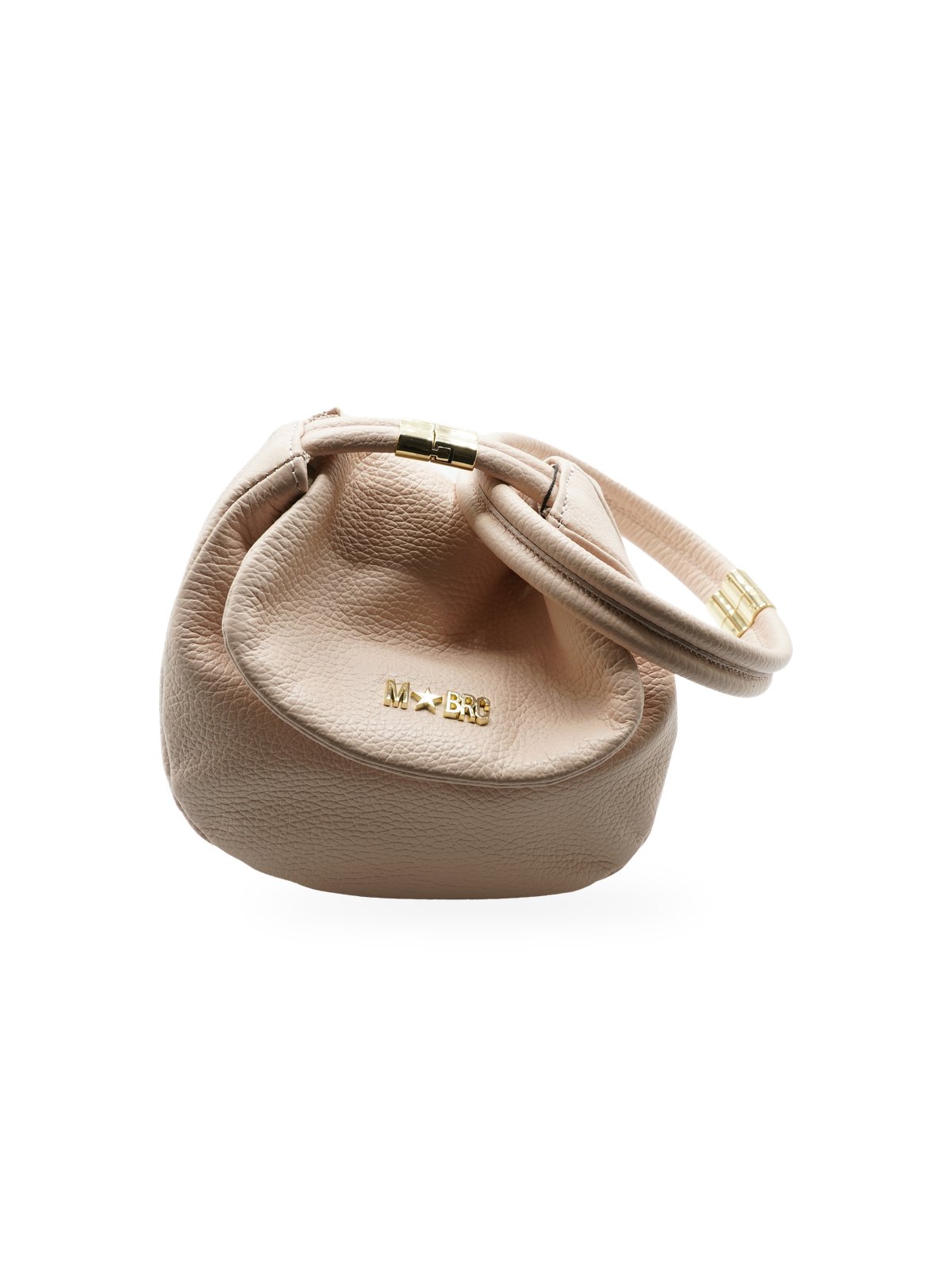 MBRC Borsa Postina Piccola Tubolare Cipria Pelle Donna