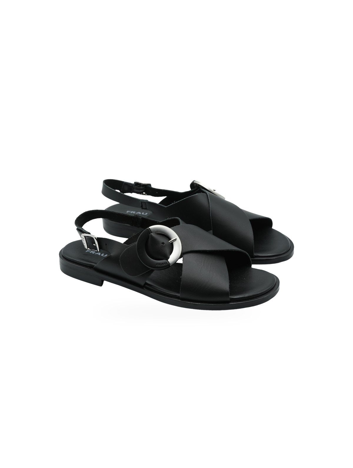 Sandalo Frau Donna Nero in Pelle 85P6119
