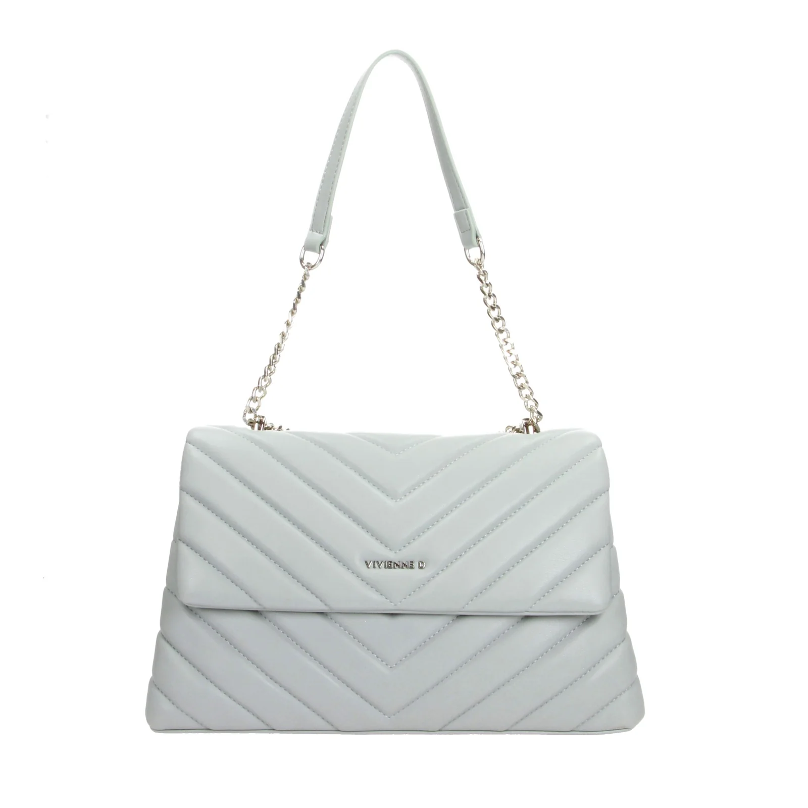 Borsa a Spalla Donna Vivienne D Soft Trapuntata Azzurro – Ecopelle