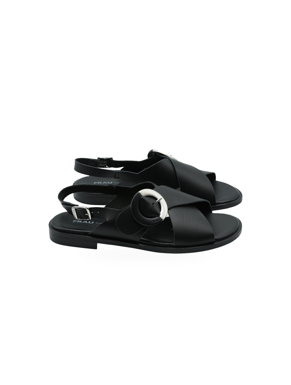 Sandalo Frau Donna Nero in Pelle 85P6119 - Foto 2