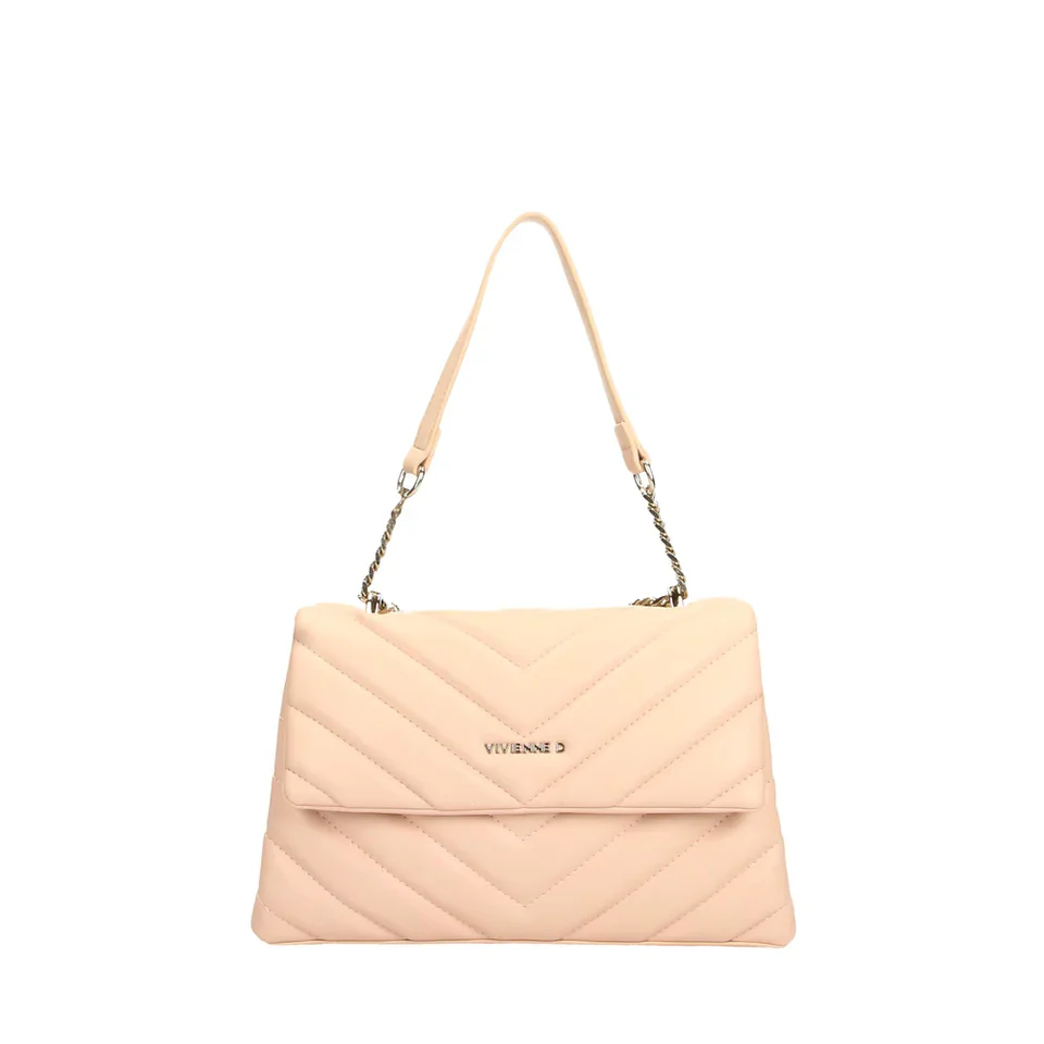 Mini Bag Soft Vivienne D Rosa in Ecopelle con Logo Argentato