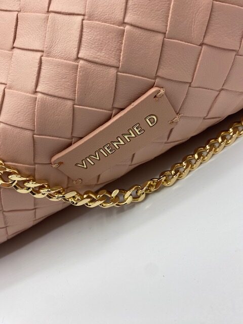 Maxi Pochette Twist Vivienne D Rosa in Ecopelle Intrecciata - Foto 3